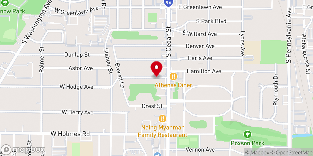 Map showing location of World Harvest Church