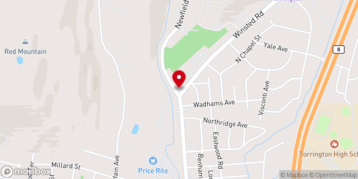 Map showing location of Evangelical Baptist Church