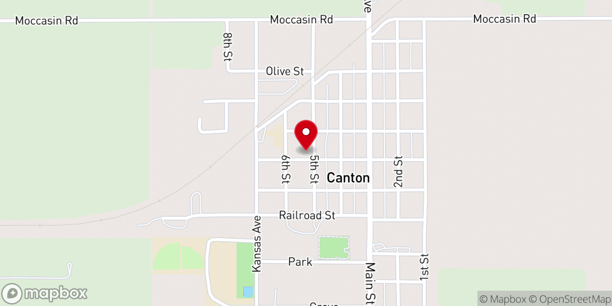 Map showing location of The Canton Community Church