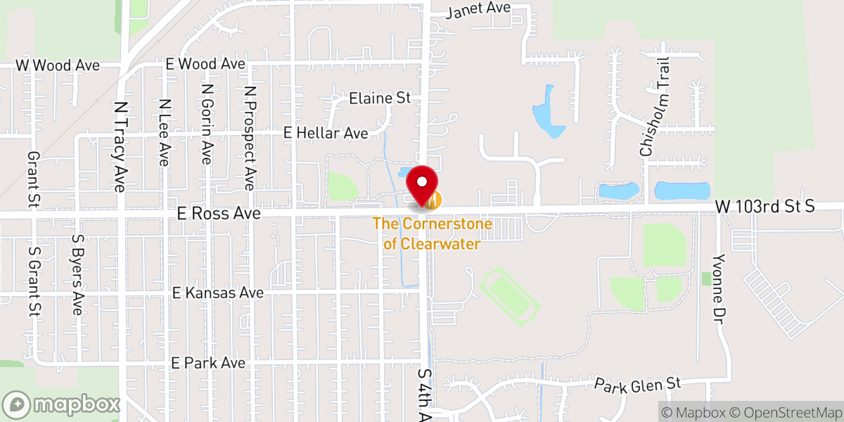 Map showing location of Clearwater