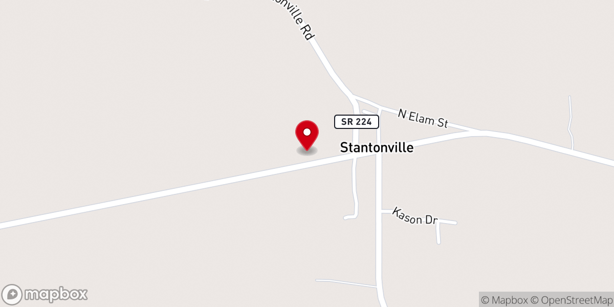 Map showing location of Stantonville Church of Christ