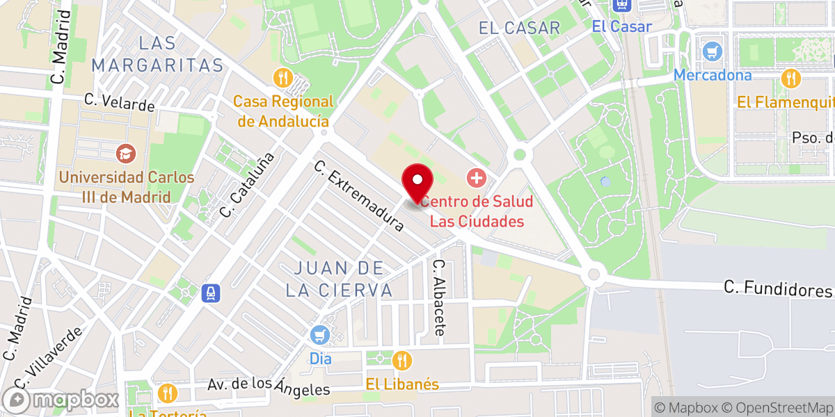 Map showing location of Comunidad Cristiana Casa De Oracion Getafe