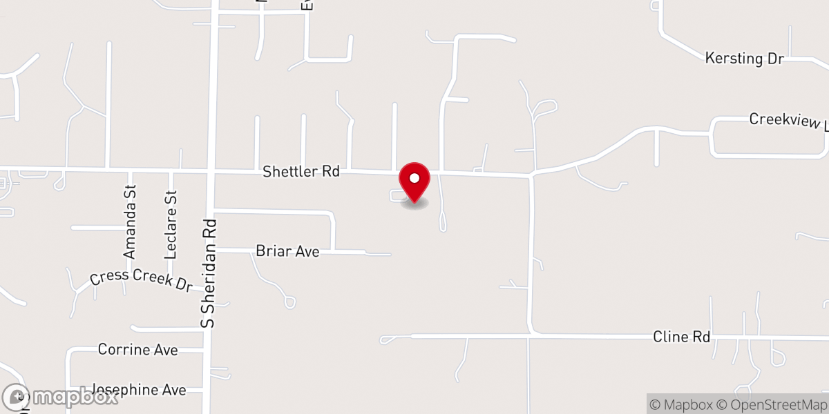 Map showing location of Grace Evangelical Lutheran Church