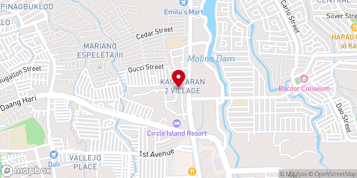 Map showing location of New Life Bacoor