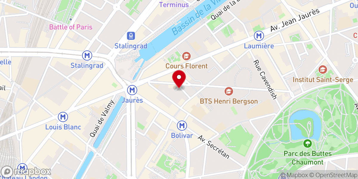 Map showing location of Église Protestante Évangélique ADD