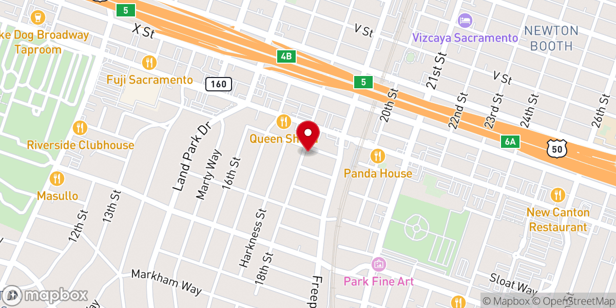 Map showing location of First Baptist-Tabernacle Church