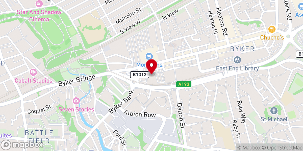 Map showing location of Newcastle Malayalam Pentecostal Church - Newcastle Christ Assembly