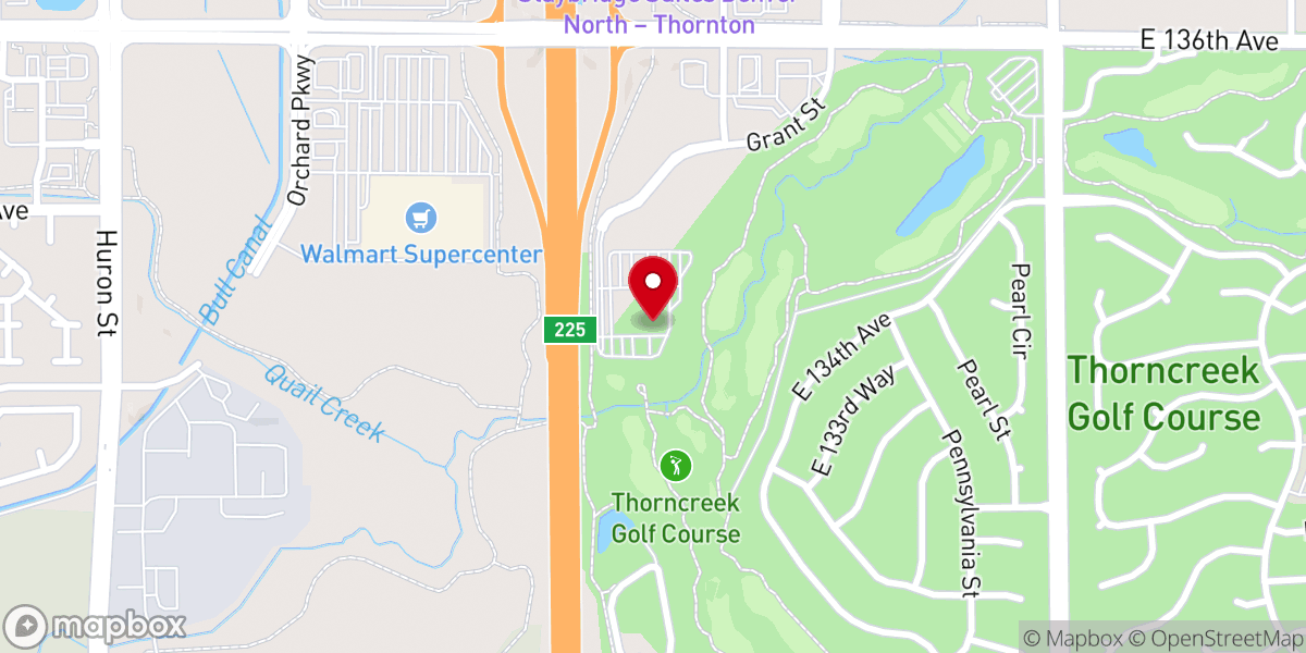 Map showing location of Life.Church North Denver