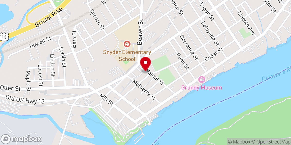 Map showing location of Iglesia Cristiana El Shaddai