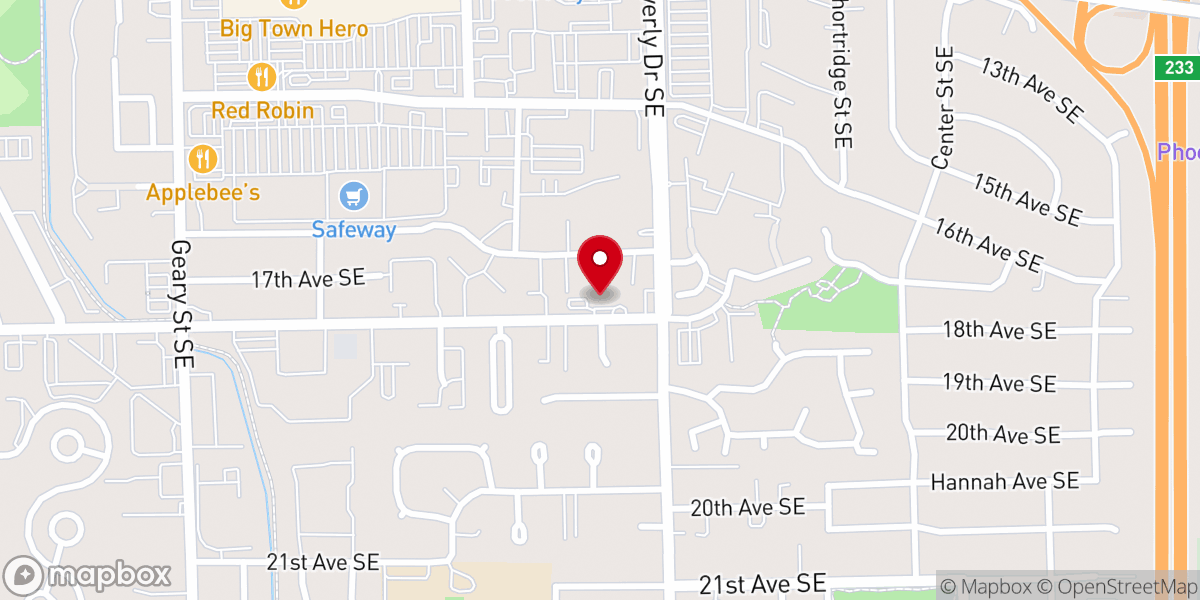 Map showing location of Holy Cross Lutheran Church