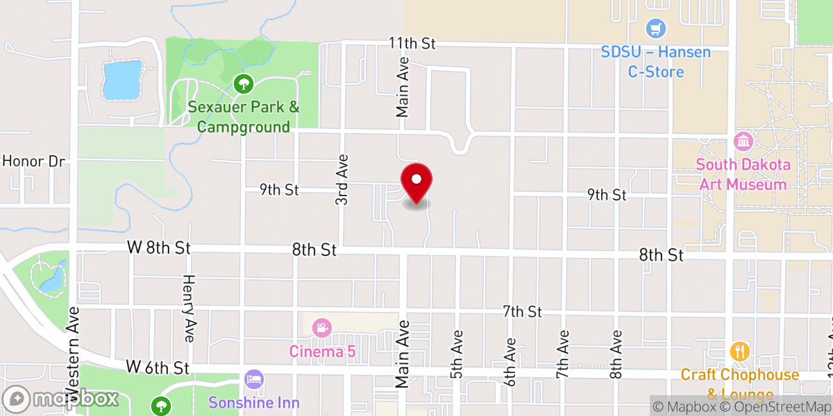 Map showing location of Mission Coffee House