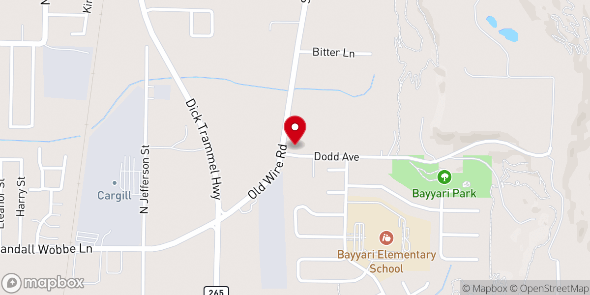 Map showing location of Saved By Grace Church
