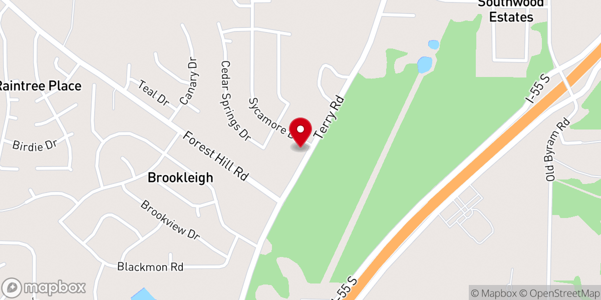 Map showing location of Griffith Memorial Baptist Church