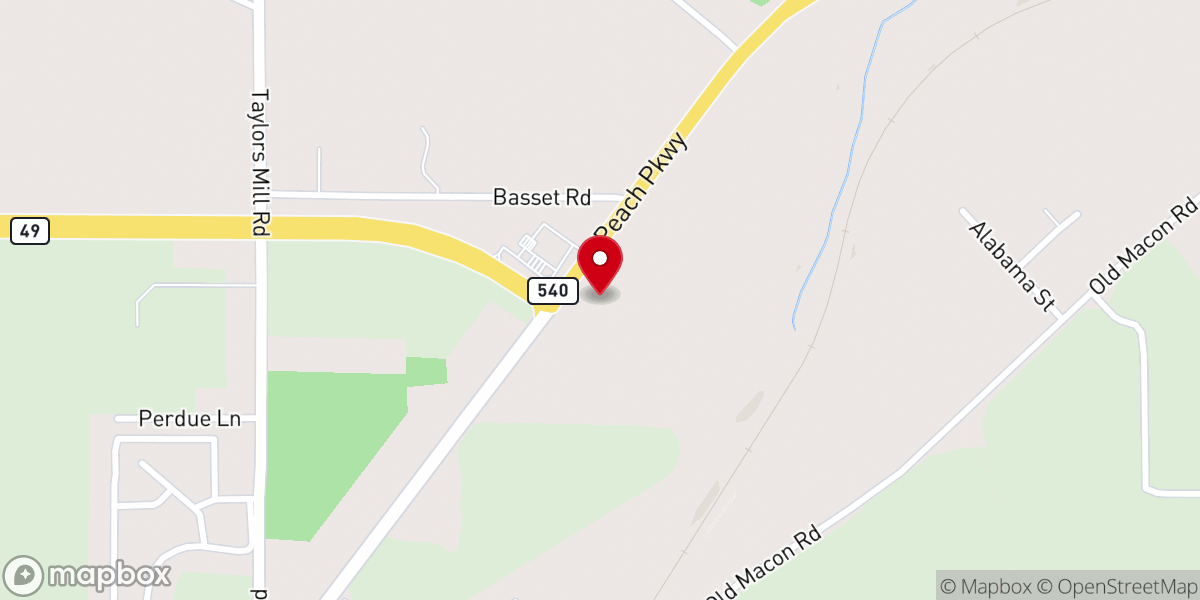 Map showing location of Full Gospel Lighthouse Church