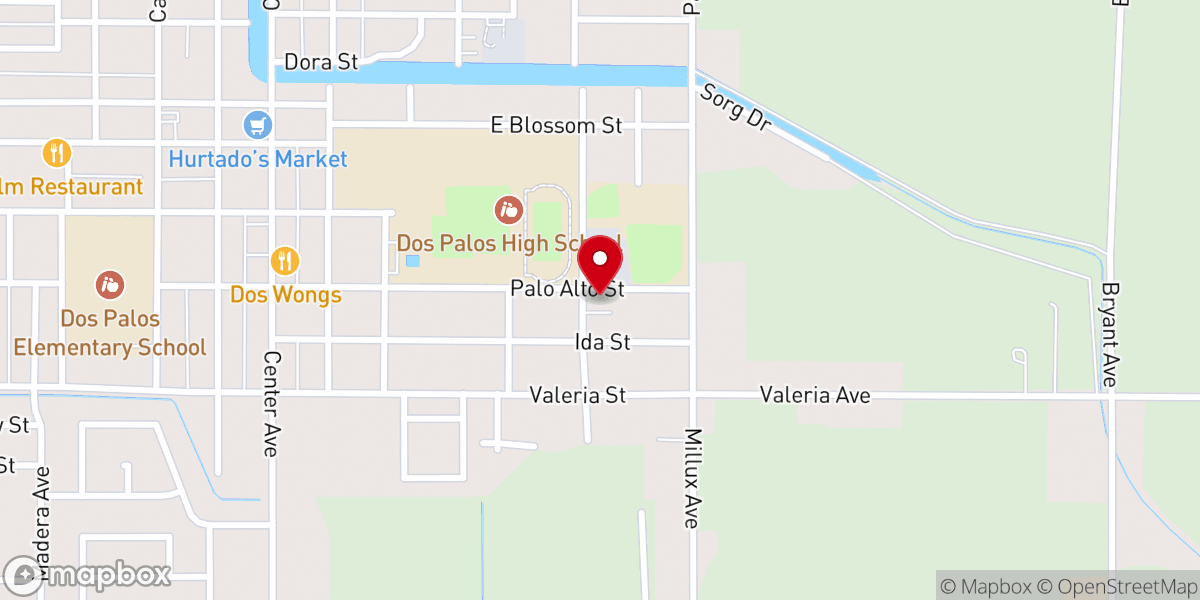Map showing location of The Rock Church