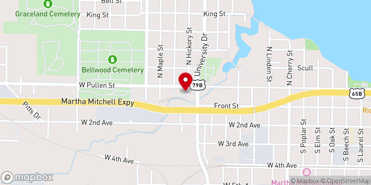 Map showing location of Barraque Baptist Church