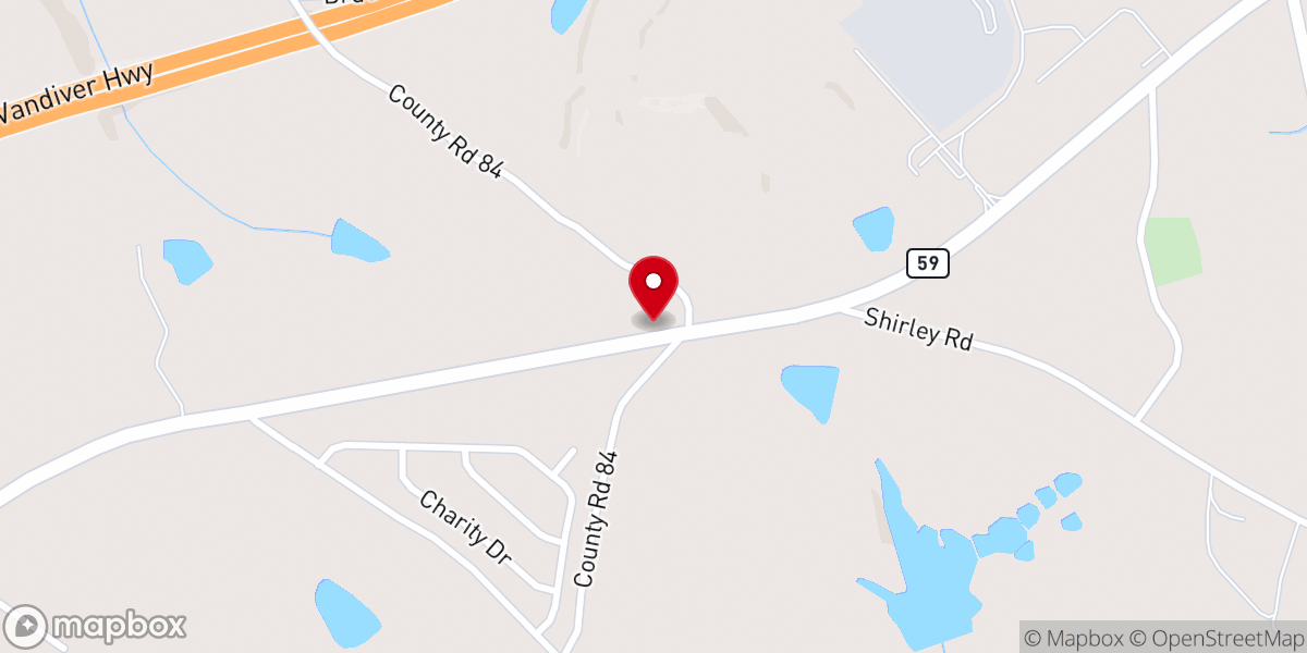 Map showing location of East Lavonia Church Of God