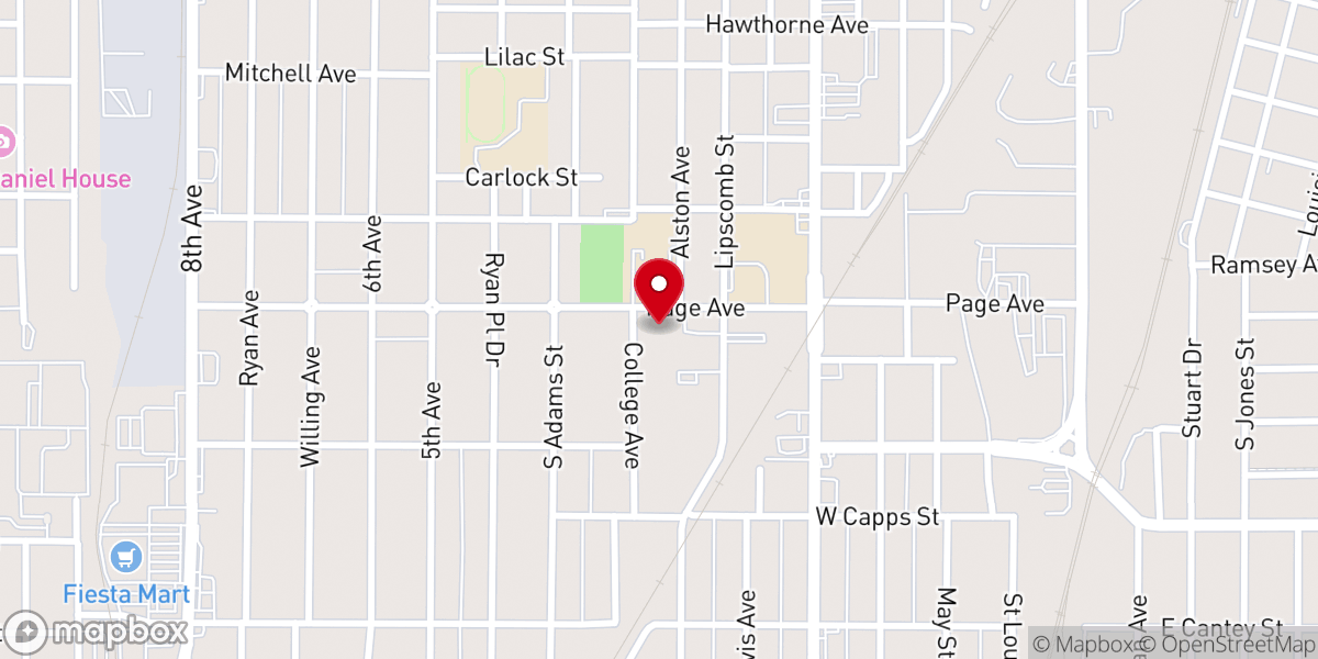 Map showing location of Saint John's Anglican Church