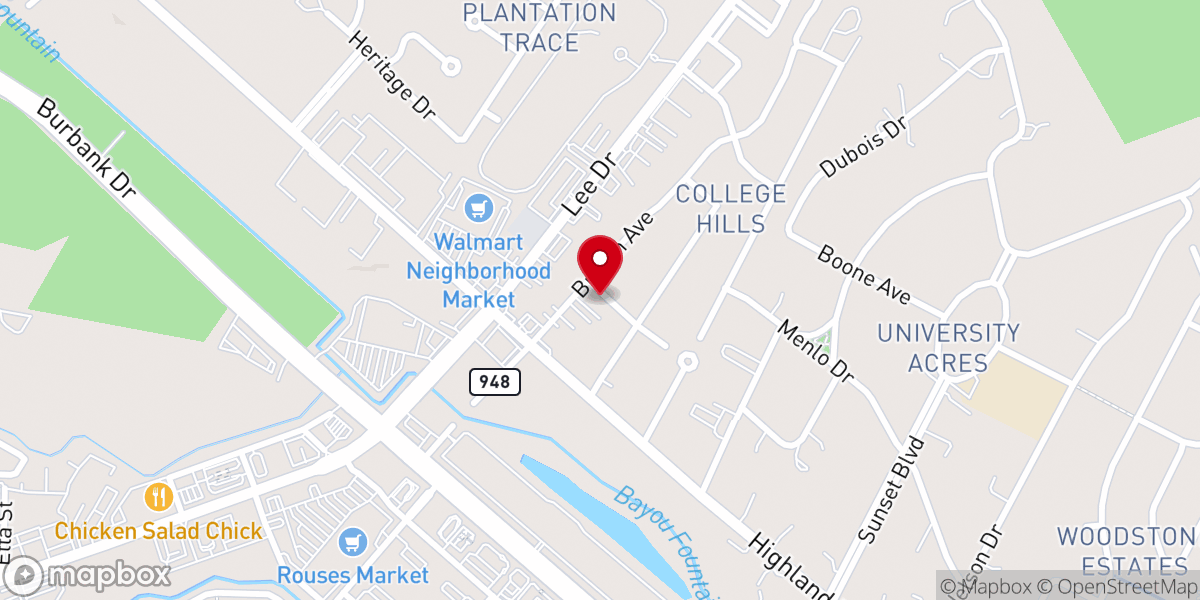 Map showing location of The Lord's Church of Baton Rouge
