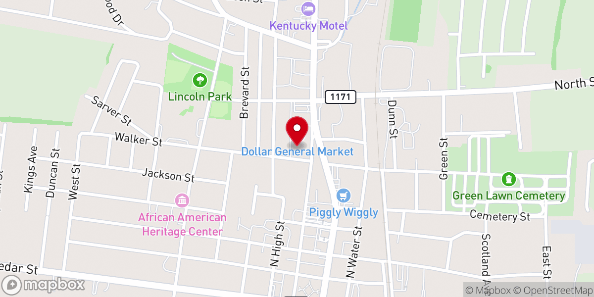 Map showing location of River of God Church Franklin