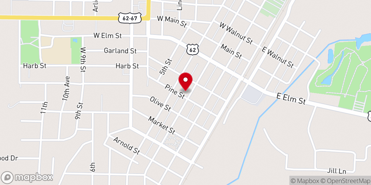Map showing location of First United Methodist Church