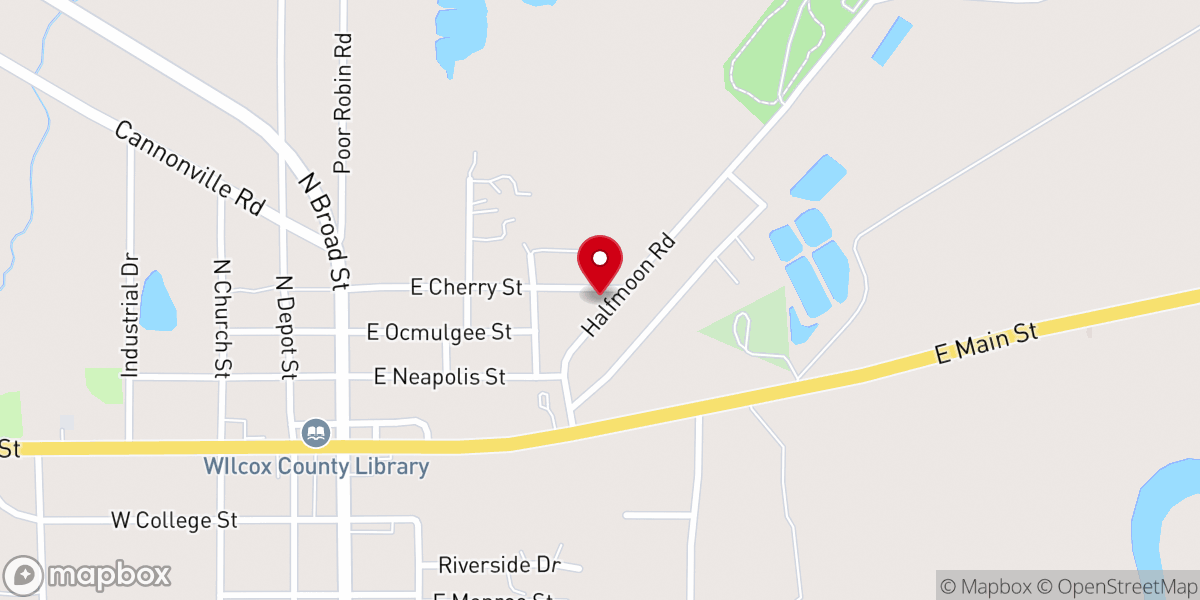 Map showing location of Mt Zuma Baptist Church