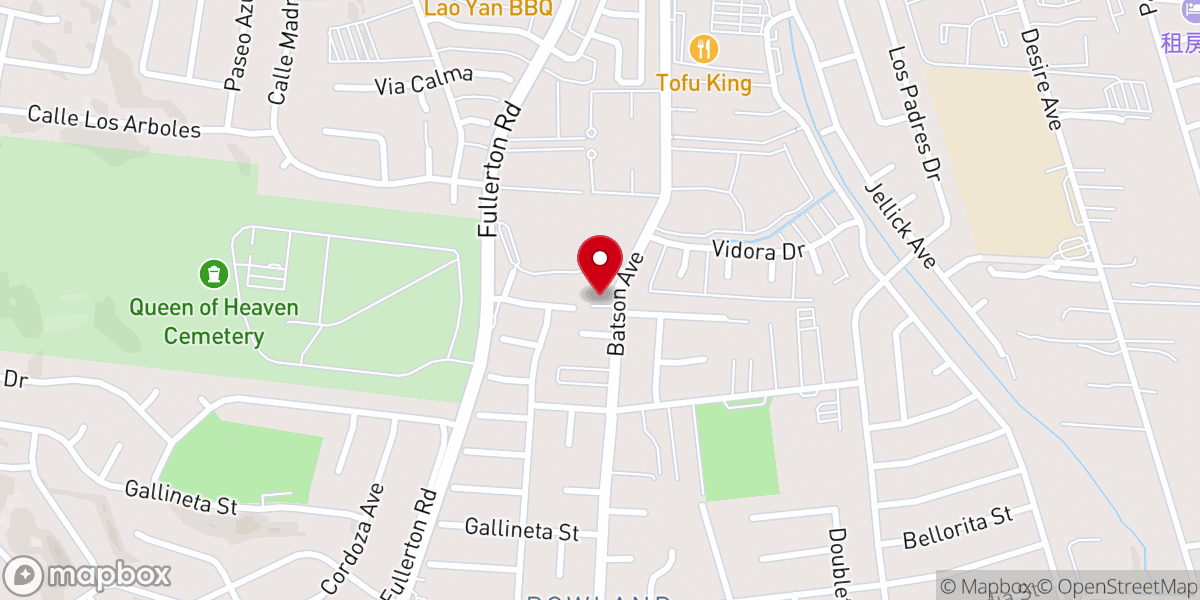 Map showing location of Calvary Church of Eastwood