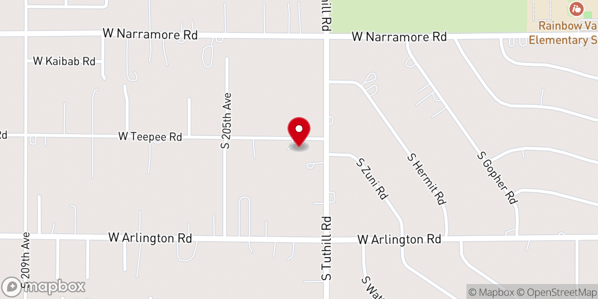 Map showing location of Victory Baptist Church