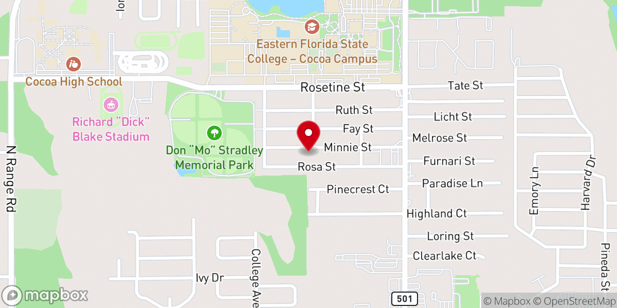 Map showing location of Mt Cavalry Independent Baptist