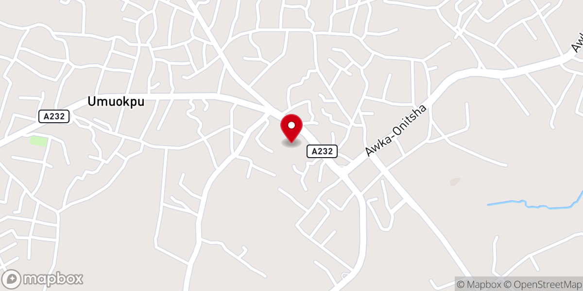 Map showing location of St. Matthew's Catholic Church, Amawbia