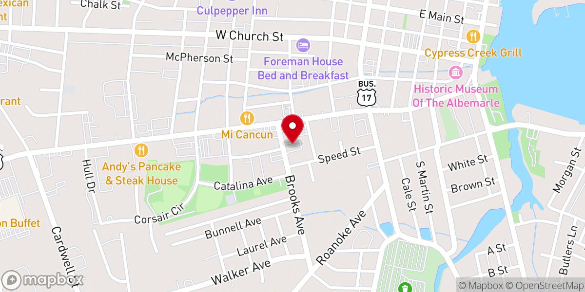 Map showing location of Olive Branch Missionary Baptist