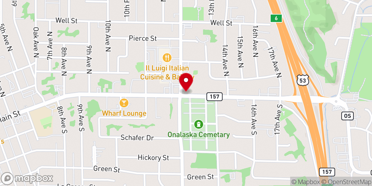 Map showing location of St. Paul’s Lutheran Church and School