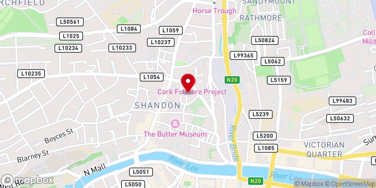 Map showing location of St Mary's & St Anne's Presbytery & Parish Office