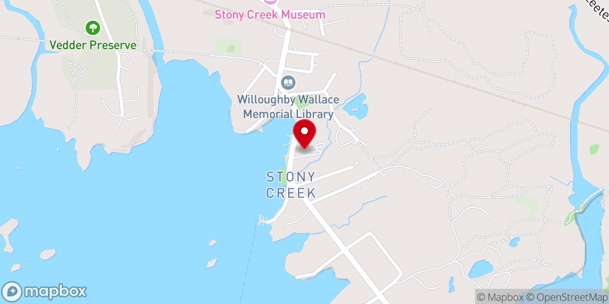 Map showing location of Stony Creek Congregational Church