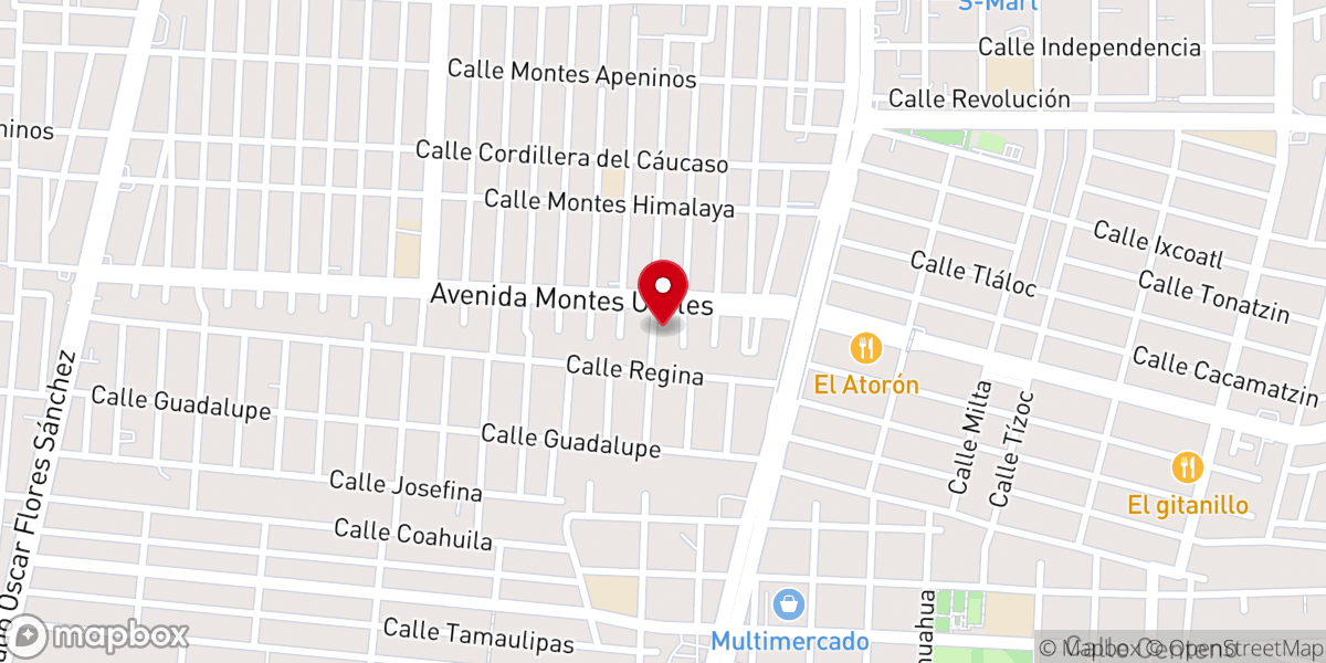 Map showing location of Familia Vida y Gracia