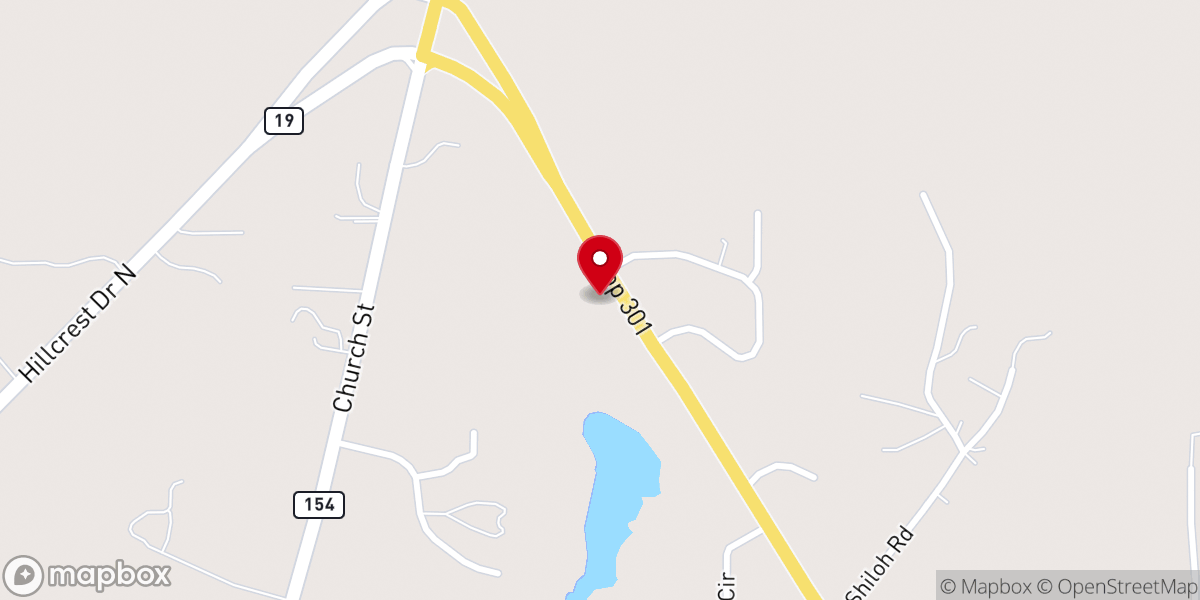 Map showing location of Grace Family Church