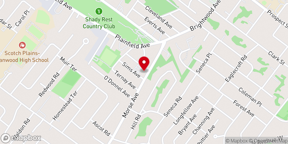 Map showing location of St John’s Baptist Church