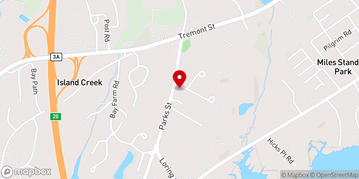 Map showing location of First Church of Christ, Scientist, Duxbury