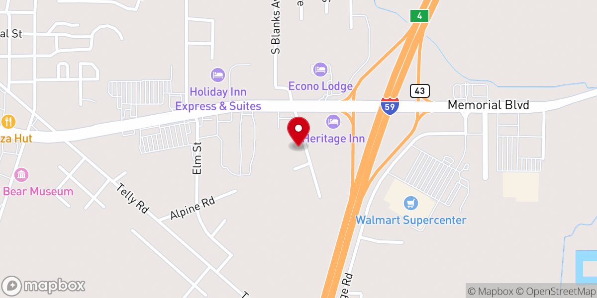 Map showing location of Dees Alonzo