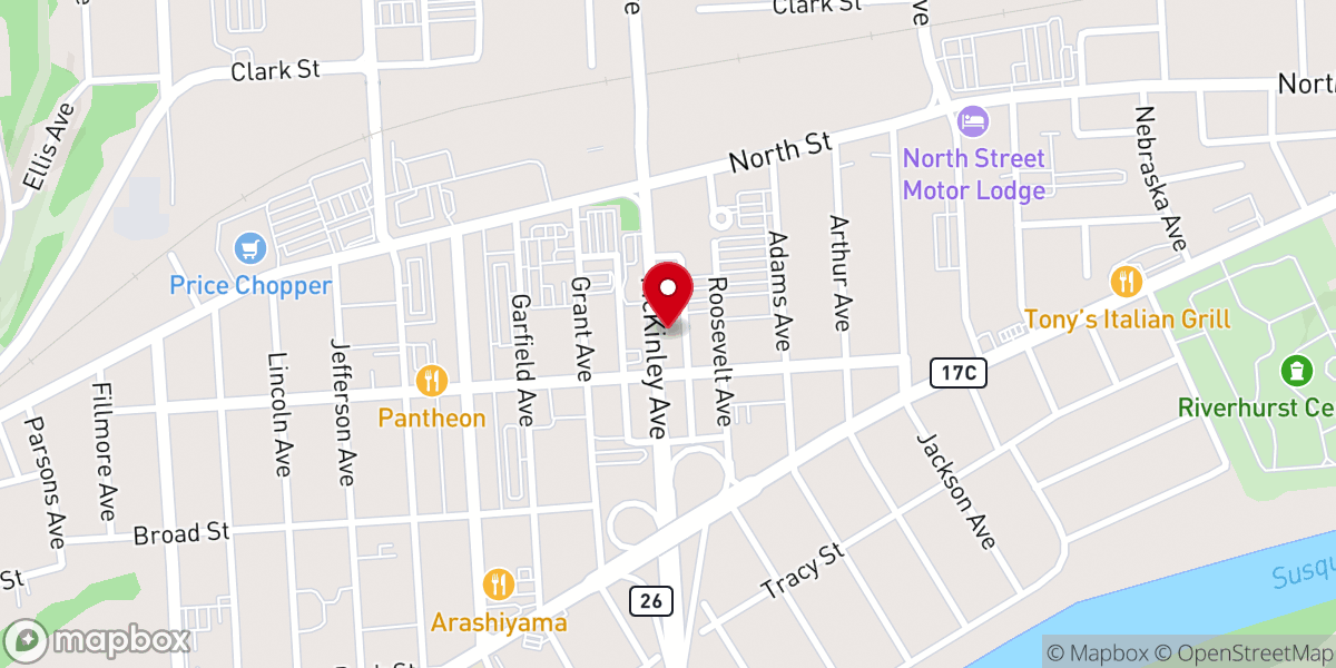 Map showing location of First United Methodist Church