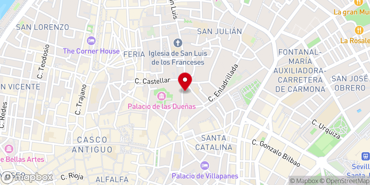Map showing location of Convento del Socorro