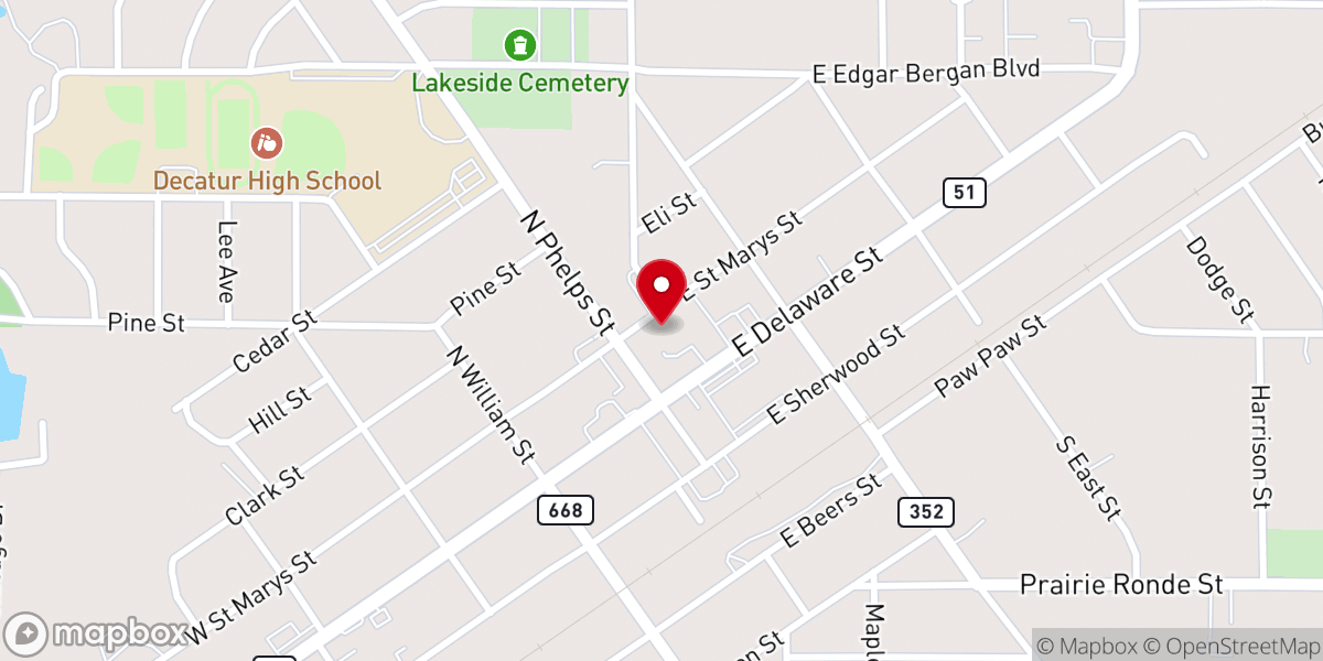Map showing location of Emmanuel Church of God-Christ