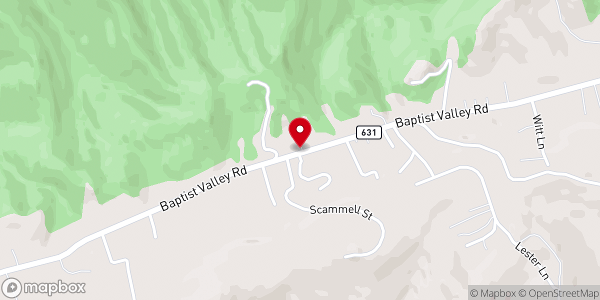 Map showing location of Central Church of Christ