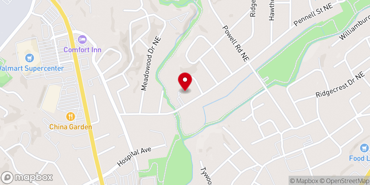 Map showing location of United Presbyterian Church