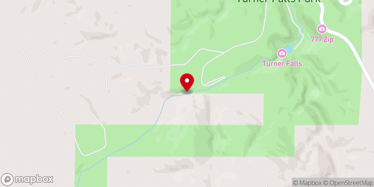 Map showing location of Turner Falls Camp Ground