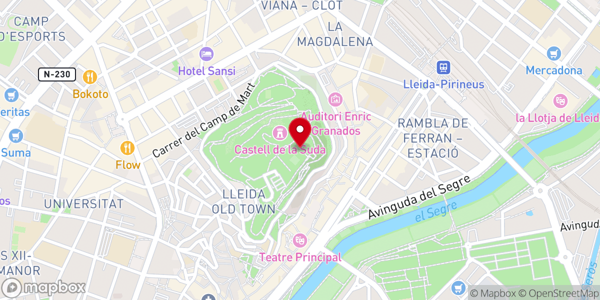 Map showing location of La Seu Vella