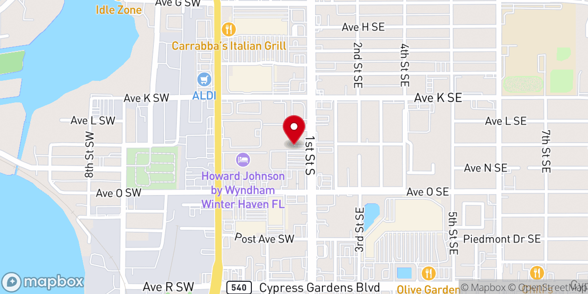 Map showing location of Winter Haven Church and House of Prayer