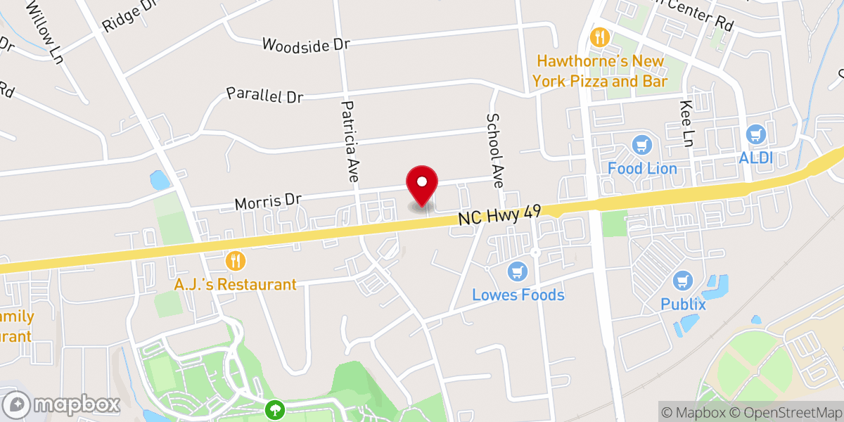 Map showing location of Iglesia Casa Revival