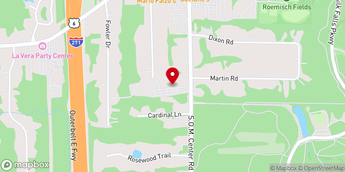 Map showing location of Friends Church: Willoughby Hills