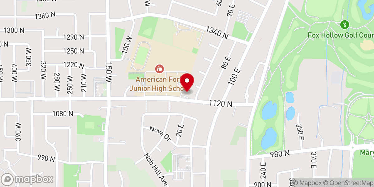 Map showing location of American Fork Junior high school seminary